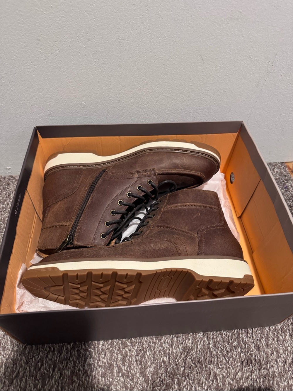 Crown Vintage Davie Leather Zip Up Boots